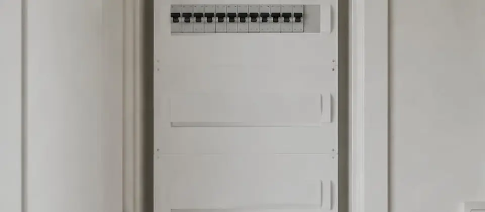 Meterkast in een lichte Nederlandse woning
